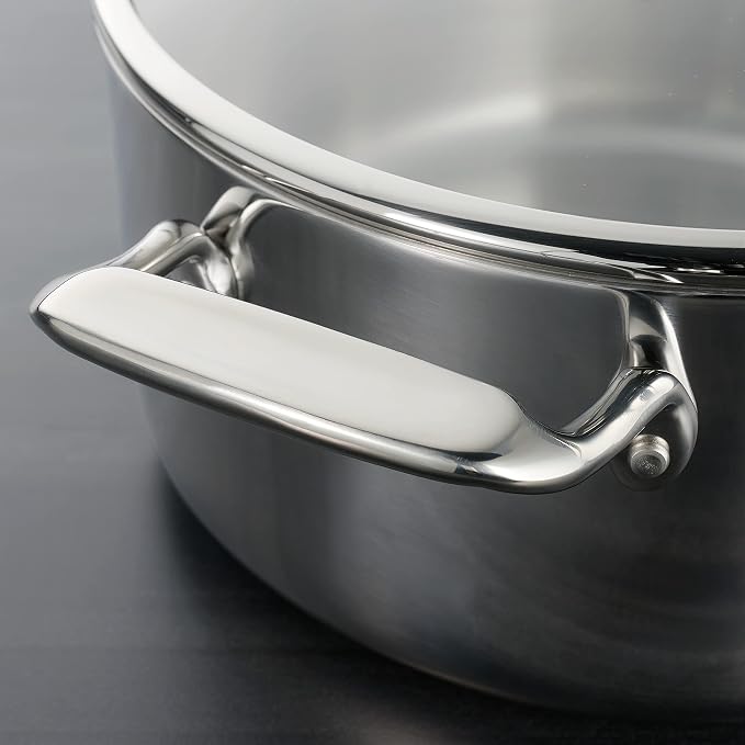 Tramontina Tri-Ply Clad Stainless Steel 6-Quart Saute Pan - Image 6