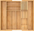 TIOPGHAD Bamboo-Silverware-Drawer-Organizer-Kitchen, Expandable Utensil Holder by TIOPGHAD