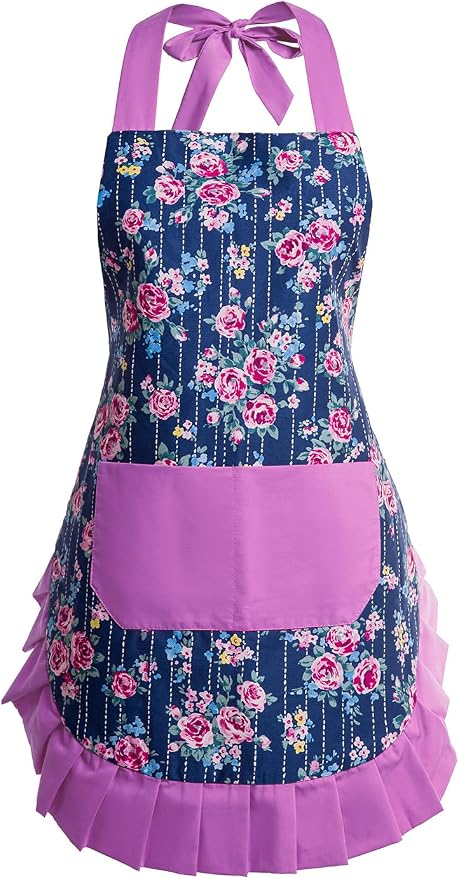 Vintage Floral Apron for Women by AlexVirtue