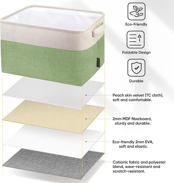 BALEINE 2 Pack Fabric Closet Storage Bins - Image 6