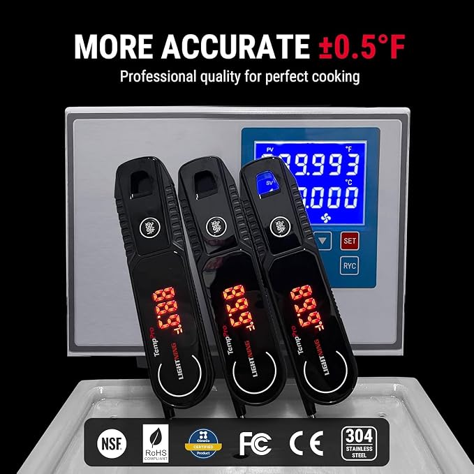 TempPro Lightning 1 Sec Instant Read Meat Thermometer, Kitchen Food Thermometer - Image 2