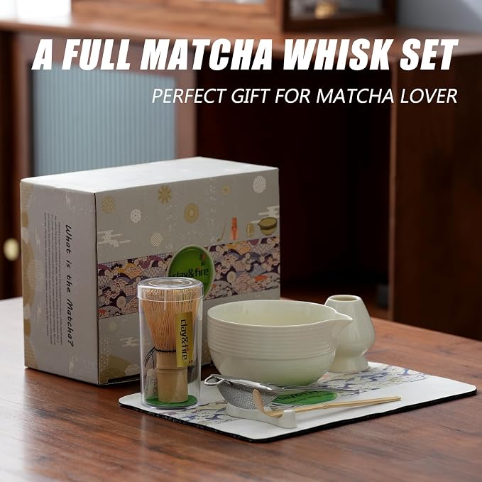 Clay&Fire Matcha Whisk Set, Ceramic Matcha Set, Matcha Bowl - Image 7
