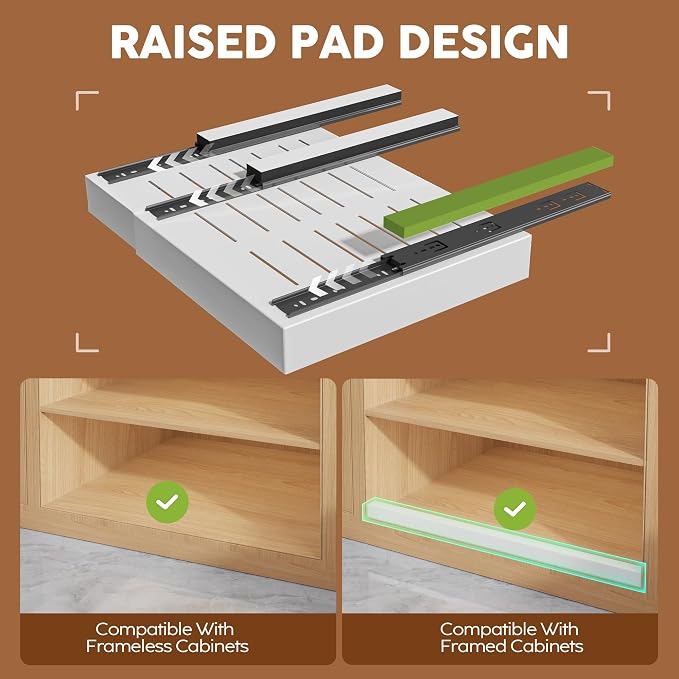 Seinloes 2 Pack Expandable Pull Out Cabinet Organizer 21"Deep - Image 2