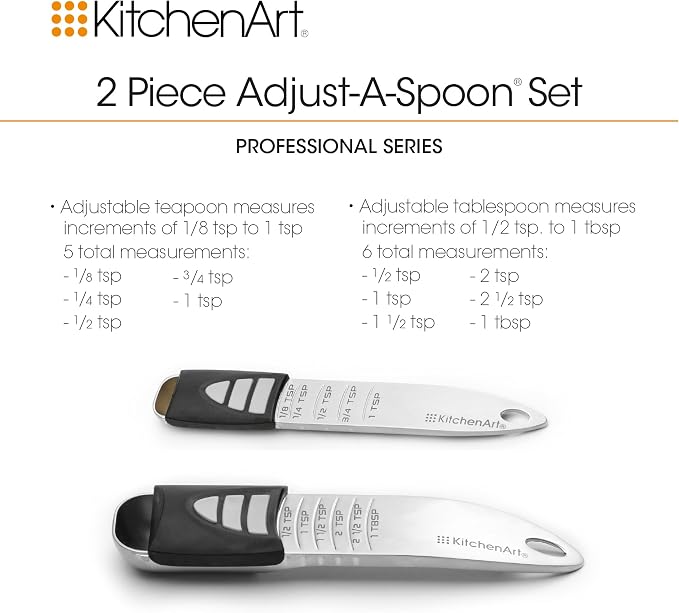 KitchenArt Stainless Steel Pro Sliding Adjust-A-Tablespoon and Teaspoon - Image 6