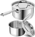 MICHELANGELO Stainless Steel Saucepan Set by Michelangelo