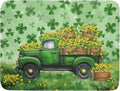 Green Holiday Dish Drying Mat Lucky Clover Truck Drying Mat by Giwawa
