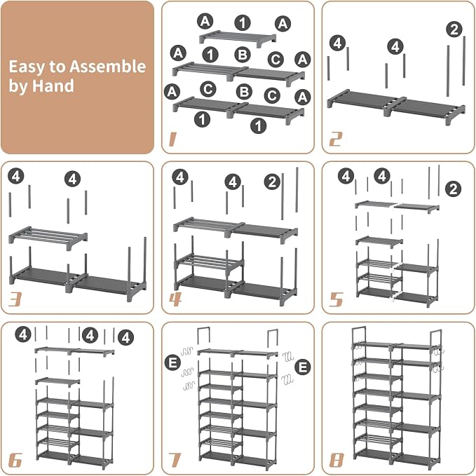 ROJASOP Shoe Rack, Shoe Storage Organizer - Image 8