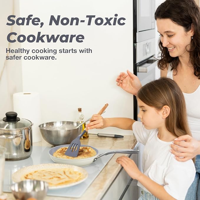 PekGema 16 Pcs Ceramic Cookware Sets, Pots and Pans Set Nonstick, Non Toxic - Image 9