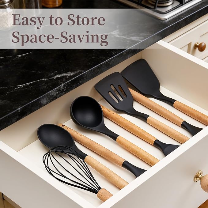 Silicone 10 Pcs Kitchen Cooking Utensils Set, Recycled Materials Certification - Image 6