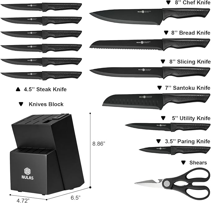 Knife Set, 15-Piece Kitchen Knife Set - Image 2