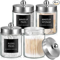 SheeChung 4-Pack Glass Qtip Holder Dispenser by SheeChung