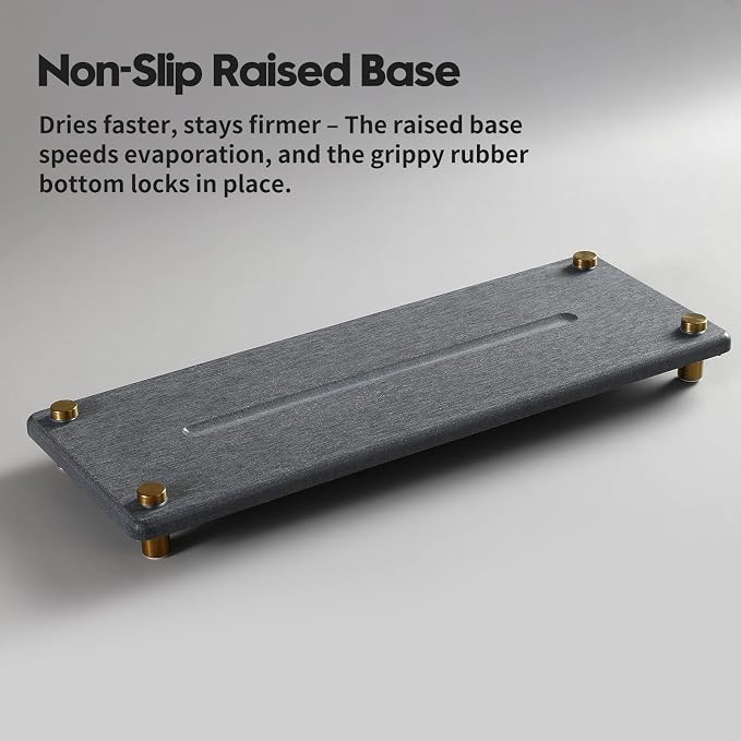 Kitchen Sink Caddy Water Absorbing Stone Drying Tray, Diatomite Bathroom Sink - Image 2