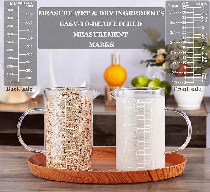 Ackers Etched Graduated Glass Measuring Cup - Image 3