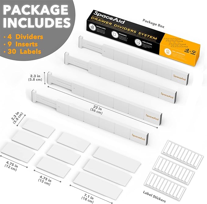 SpaceAid Bamboo Drawer Dividers - Image 4