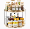 LAMU 2 Tier Lazy Susan Turntable Organizer 10.6'' Rotating Spice Rack by YourHome-OrganizationHelper