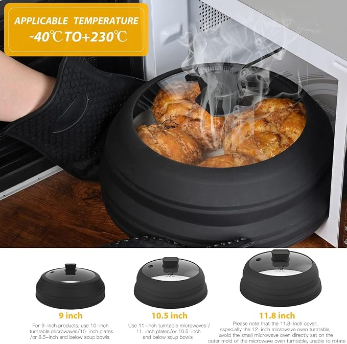 Microwave Splatter Cover Glass Guard Lid - Image 2