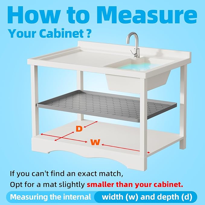 Winisok Silicone Under Sink Mat 28" x 19", kitchen Essentials and Gadgets - Image 6