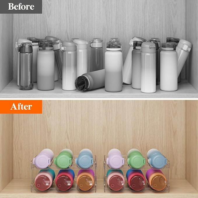 Lifewit 2 Tier Stackable Water Bottle Organizer - Image 8