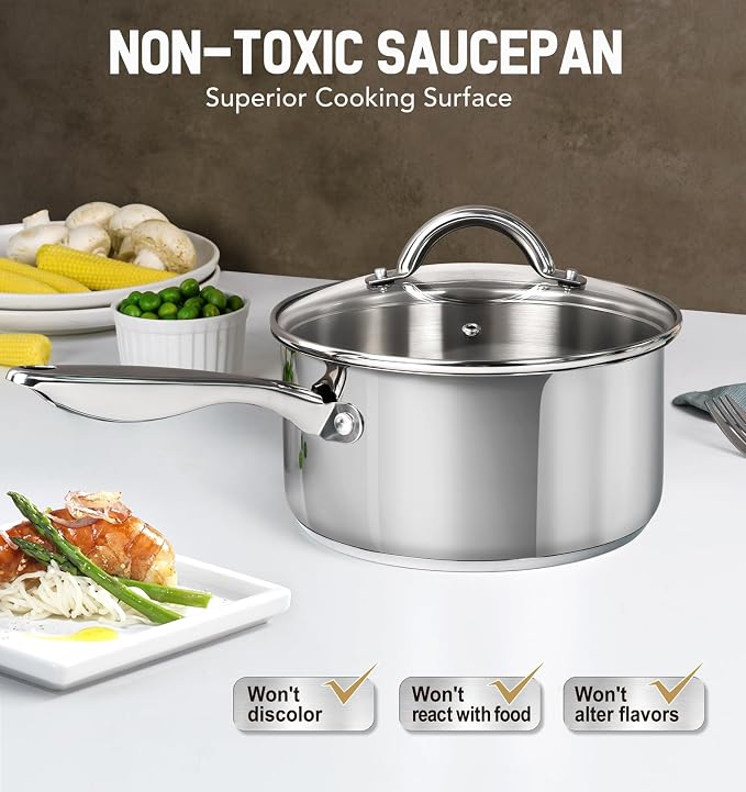 MICHELANGELO Stainless Steel Saucepan - Image 6