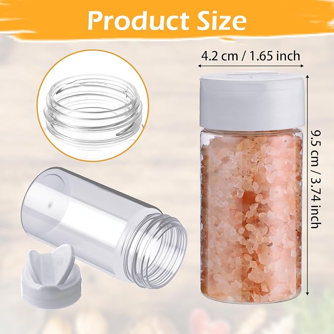 Mimorou 40 Pack Plastic Spice Jar - Image 2