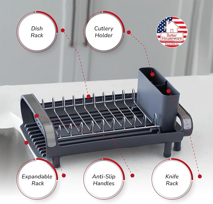Better Houseware in Sink Dish Drying Rack, Dish Drying Rack in Sink - Image 2