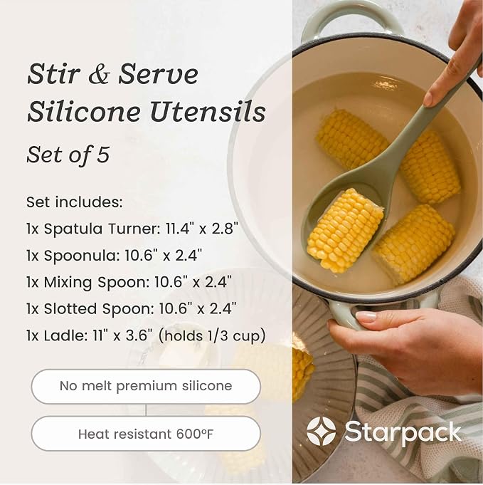 Starpack 'Stir & Serve' Silicone Cooking Utensils Set - Image 5