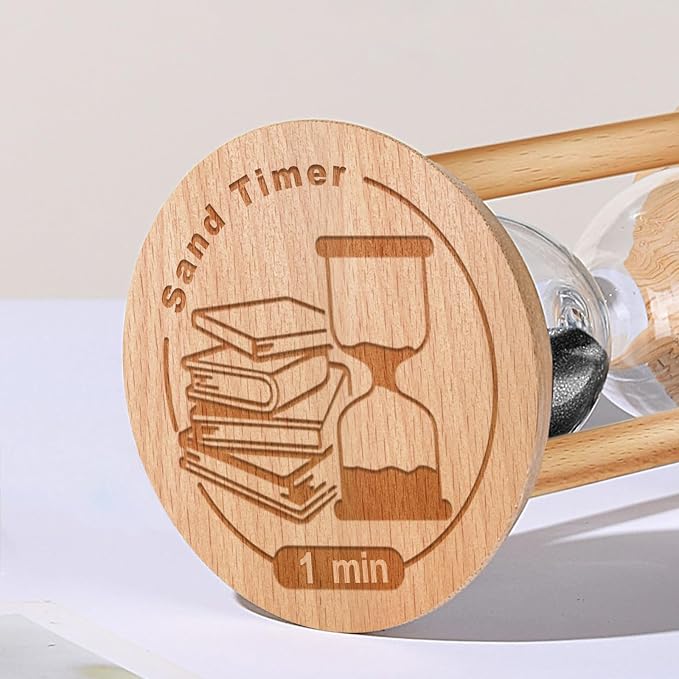 1 Minute Hourglass, 1 Min Wooden Sand Timer, Wood Sand Watch, One Minute Mini - Image 3