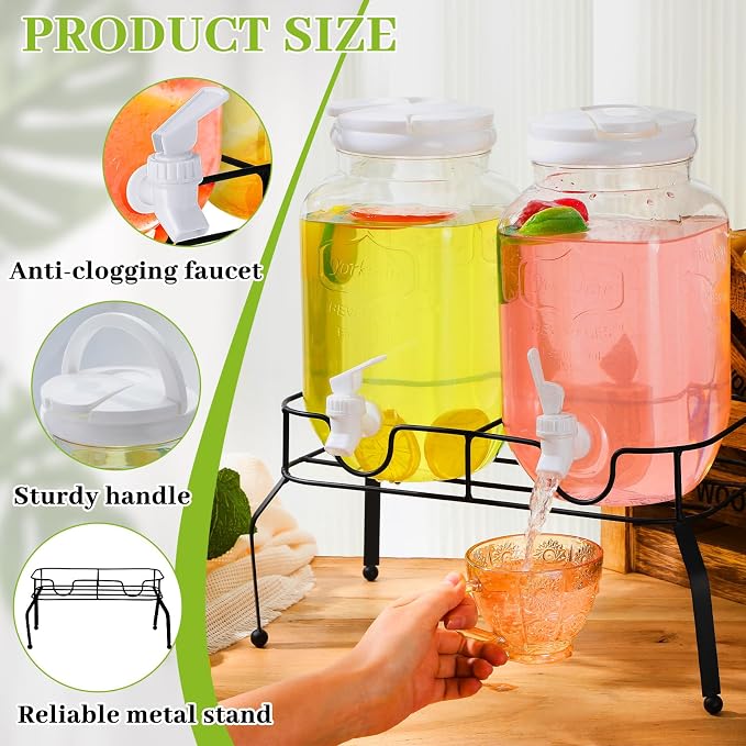 Teenyyou 2 Pcs Plastic Drink Dispensers - Image 6