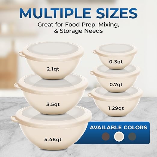 Bakken Master 12 Piece Plastic Nesting Bowls - Image 6