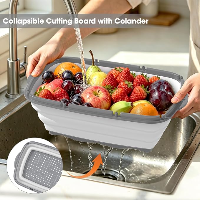 Gintan Camping Cutting Board, 9-in-1 Collapsible Chopping Board - Image 4