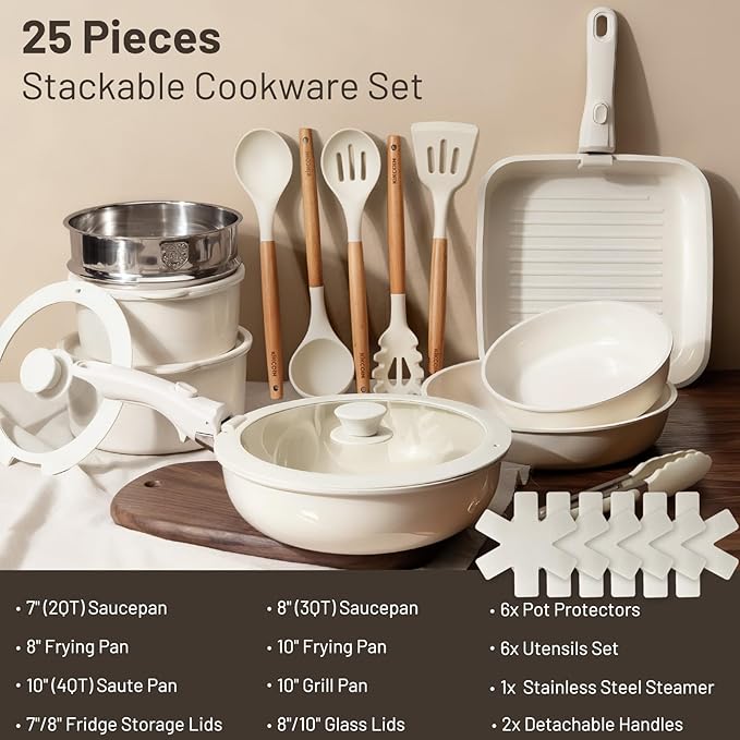 KIKCOIN Nonstick Pots and Pans Set - Image 5