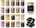 20 Pcs Glass Spice Jars with Airtight Bamboo Lids, Labels and Pen, 2.5oz Mini by ZPGXLRZ