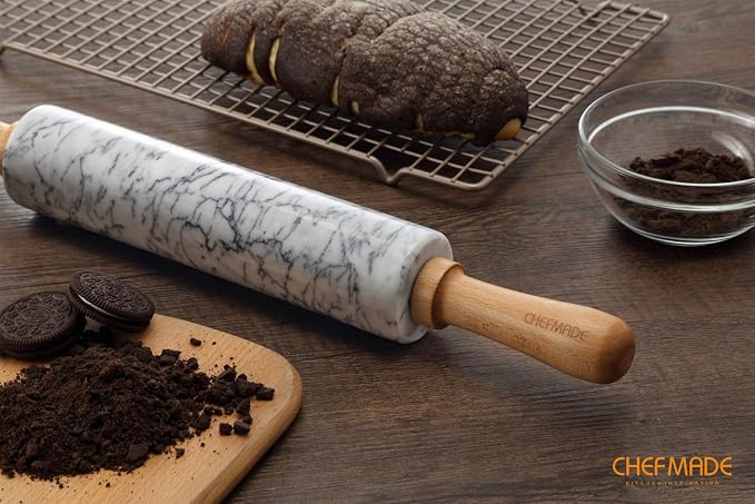 CHEFMADE 18-Inch Marble Rolling Pin - Image 3