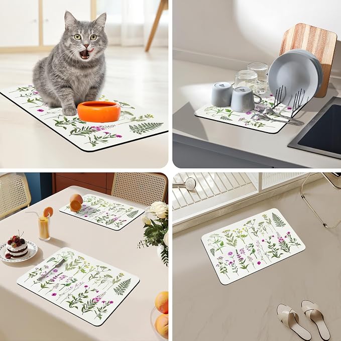 Bloss Kitchen Mat, Coffee Mat 12"x19", Coffee Bar/Maker Mat, Kitchen Counter - Image 4