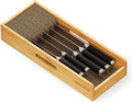 SpaceAid Knife Drawer Organizer Bamboo Insert Dock, Kitchen Steak Knives Holder by SpaceAid