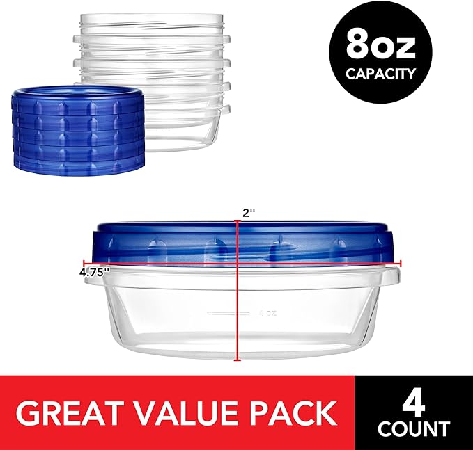 Stock Your Home 8oz Plastic Containers - Image 2