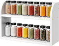 ROMGUAR CRAFT 2 Tier Bamboo Spice Rack, Countertop or Wall Mounting Wood Spice by ROMGUAR+CRAFT