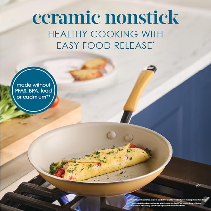 Rachael Ray Cucina Ceramic Cookware Set - Image 3