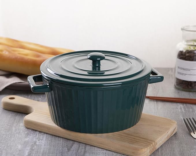 WHJY Green Colorful Ceramic Casserole Dish - Image 4