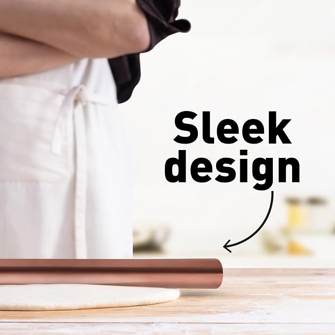 Zulay Kitchen 15.9 inch Professional Stainless Steel Rolling Pin - Image 8