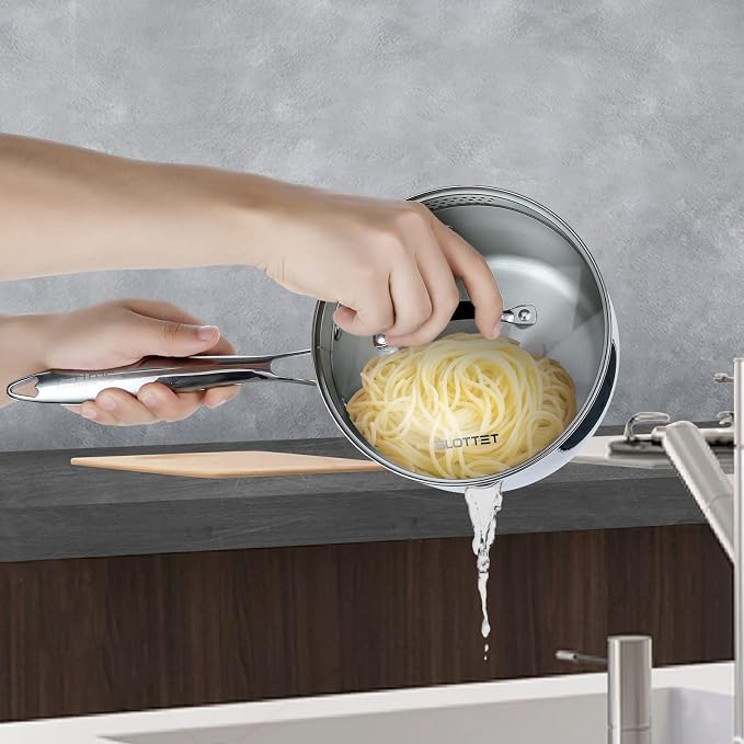 SLOTTET Tri-Ply Full Body Stainless Steel Sauce Pan - Image 3