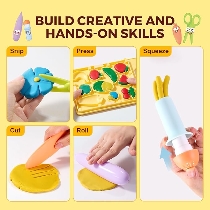 Jar Melo Dough Tool Set, Dough Accessories Includes Cutters, Safety Scissors - Image 3