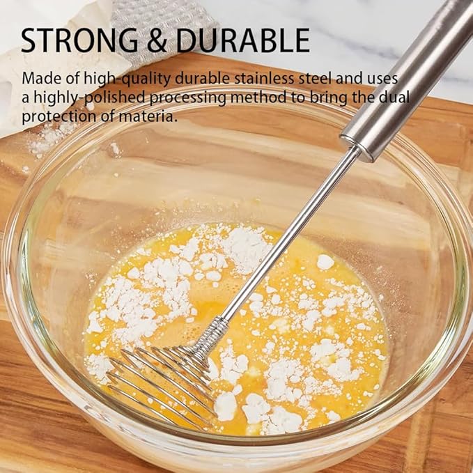 Stainless Steel Spring Coil Whisk 1 Pack, Wire Whip Egg Beater, Kitchen - Image 5