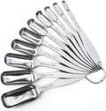 FANGSUN Narrow Measuring Spoons Set of 10, Heavy-Duty Stainless Steel Measuring by FANGSUN