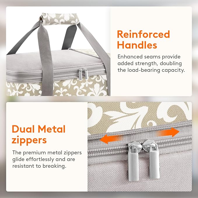 Lifewit Insulated Double Decker Casserole Carrier, Expandable Lasagna Lugger - Image 7