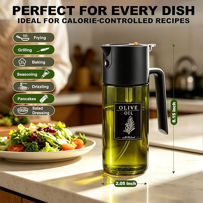 2-IN-1 500ml/17oz Light-Blocking Dark Oil Sprayer - Image 7