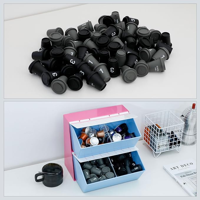 Coffee Bar Organizer with Lid, Vintage Coffee Station Storage Holder - Image 4