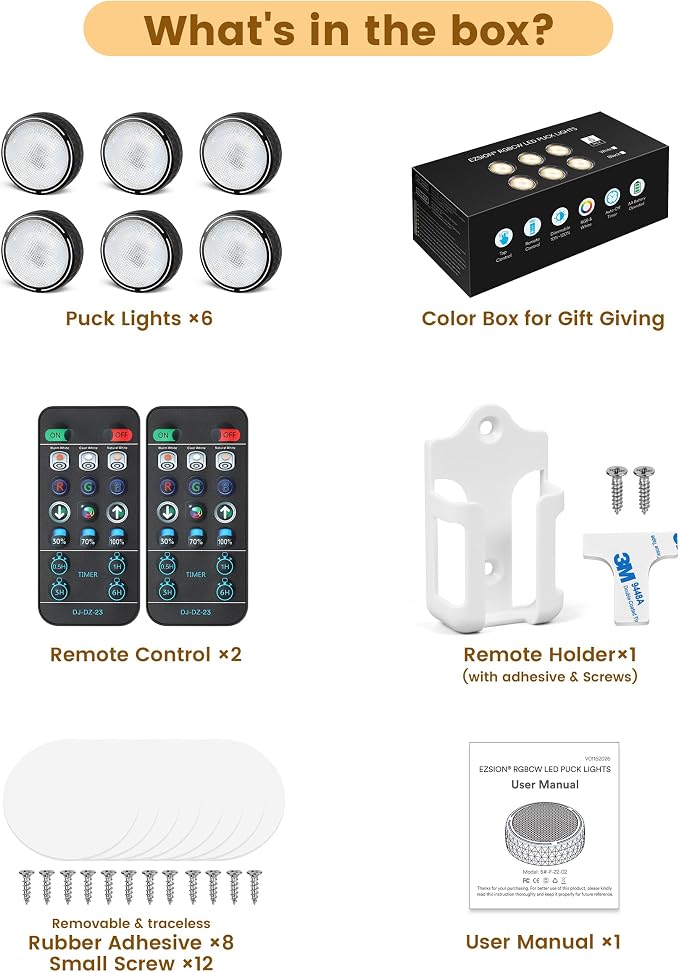 Puck Lights with Remote Control, Battery Operated Wireless LED Under Cabinet - Image 5