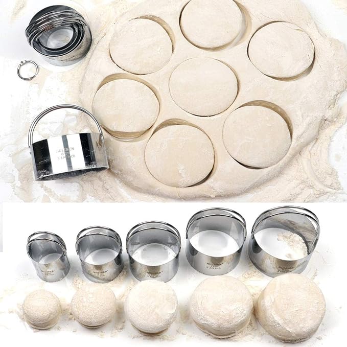 HULISEN Biscuit Cutter Set, Round Cookies Cutter - Image 5