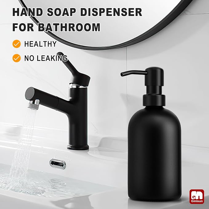 GMISUN Black Soap Dispenser, Dish/Hand Soap Dispenser - Image 5
